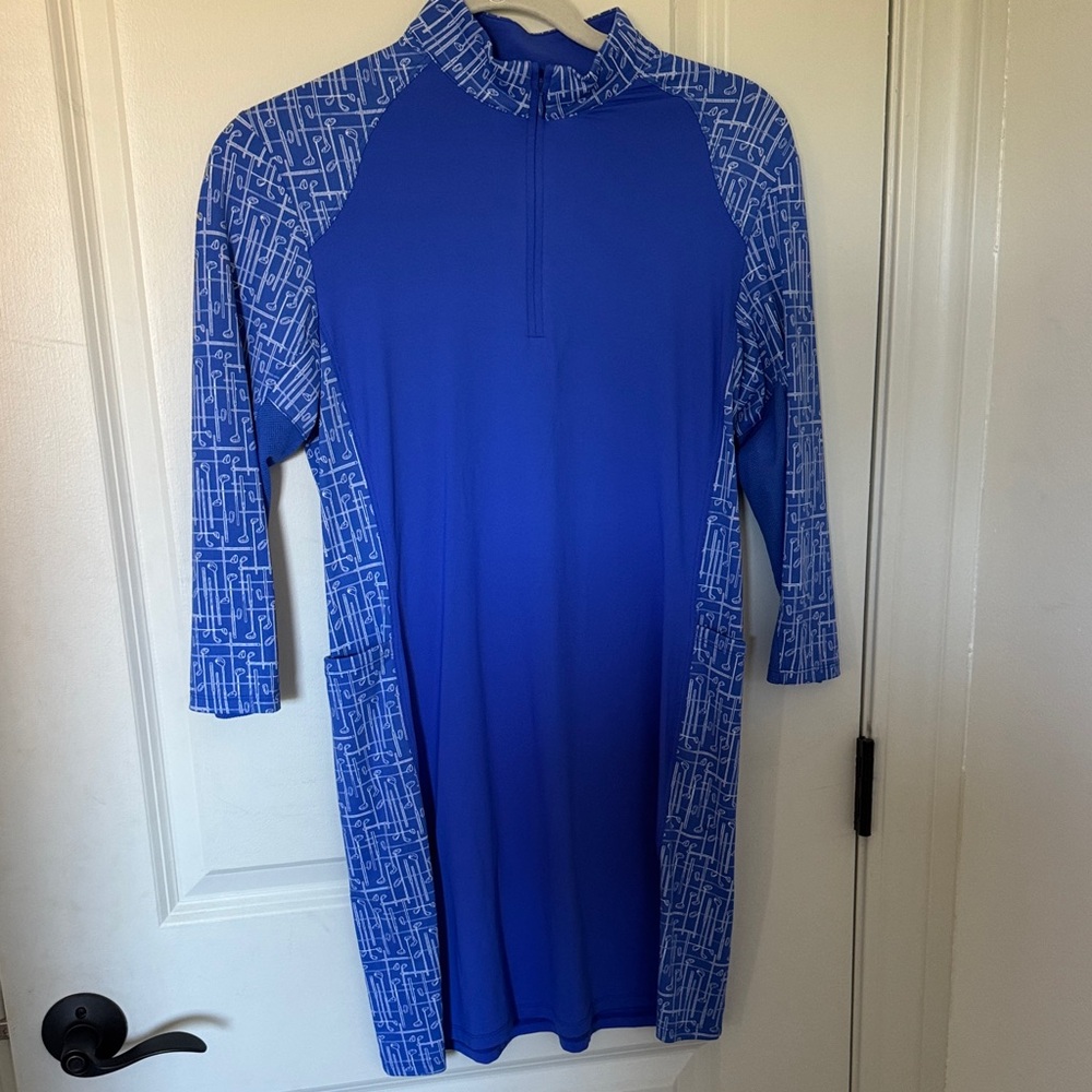 Blue Patterned Women's Dress